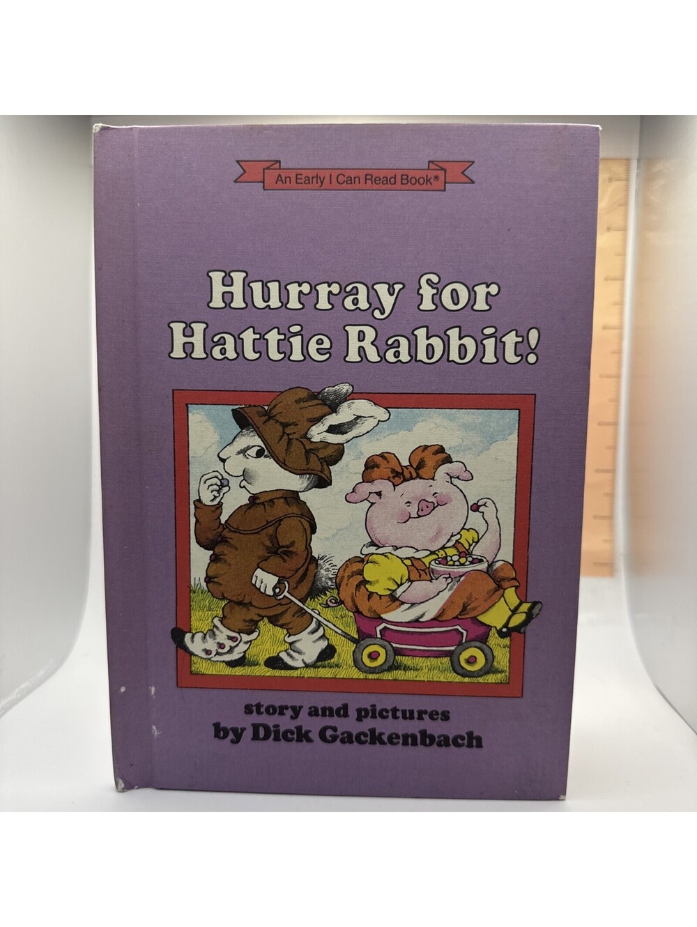 1986 "Hurray For Hattie Rabbit!" By Dick Gackenbach A Weekly Reader  HC Book